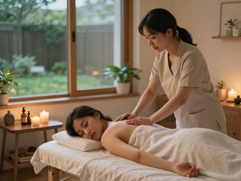 Experience 김포출장마사지 in a serene, relaxing home environment with soothing ambiance and professional care.