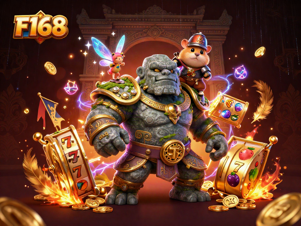 Experience epic online gaming with F168's magical characters and slot elements!