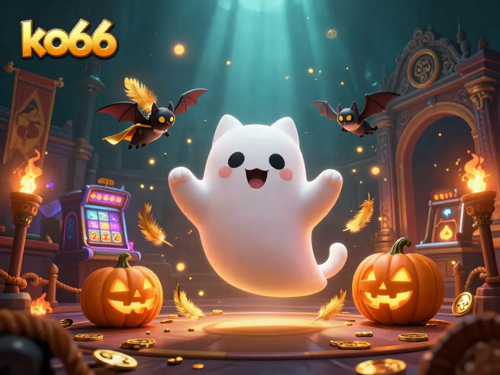 Experience ko66's casino ghost cat adventure in a vibrant, haunted gaming paradise.
