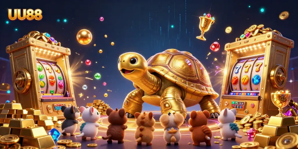 Experience the excitement of UU88 with golden treasures and dynamic slot gaming elements