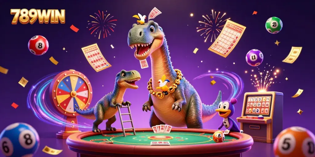 Experience thrilling gameplay at 789WIN in a vibrant casino scene filled with action and excitement.