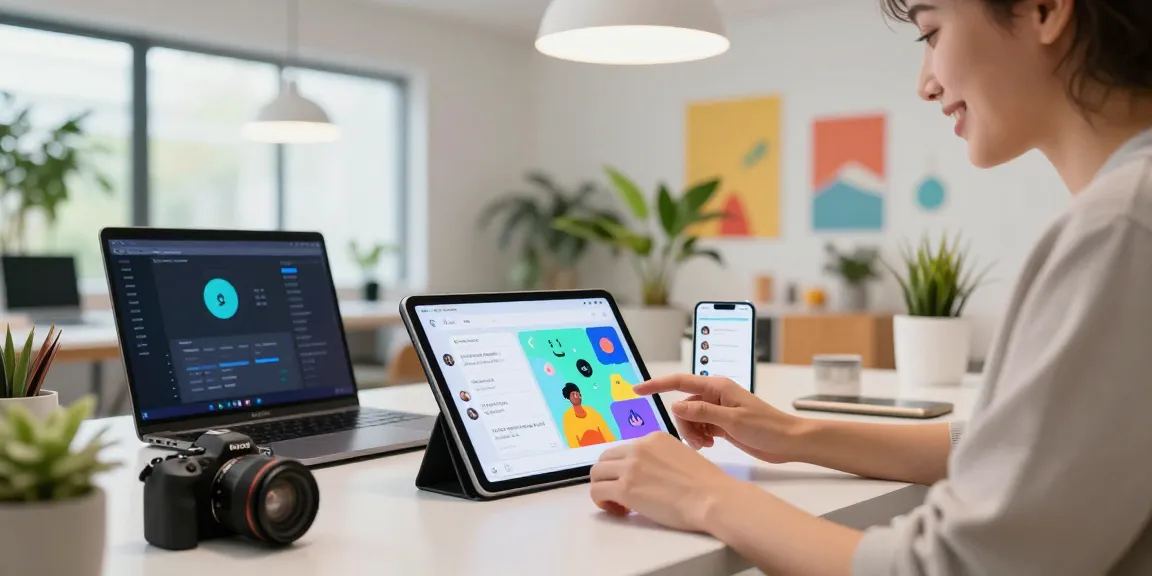 User engaging with Crush AI app in dynamic workspace, highlighting interaction and technology integration.