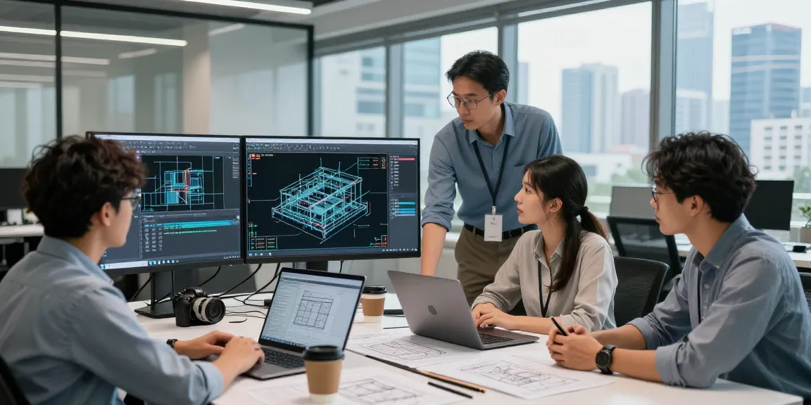 Collaboration in engineering services Canada office showcasing design innovation and teamwork