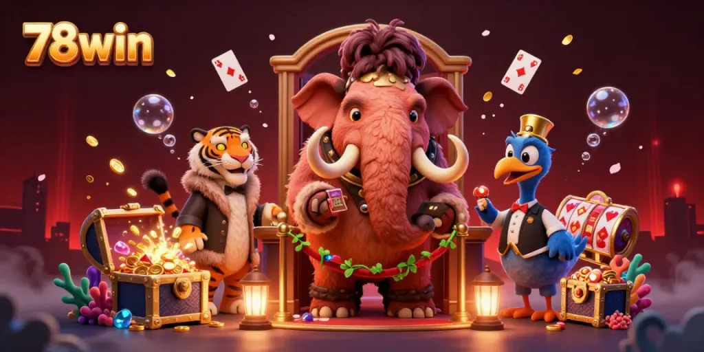 Experience exciting gameplay at 78win with thrilling dynamic characters in a vibrant casino setting.