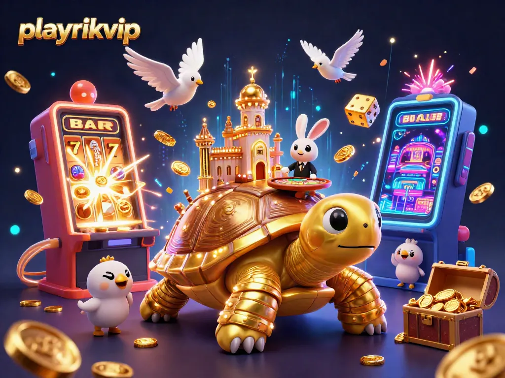 Experience thrilling gameplay with playrikvip's vibrant casino scene and dynamic 3D elements.