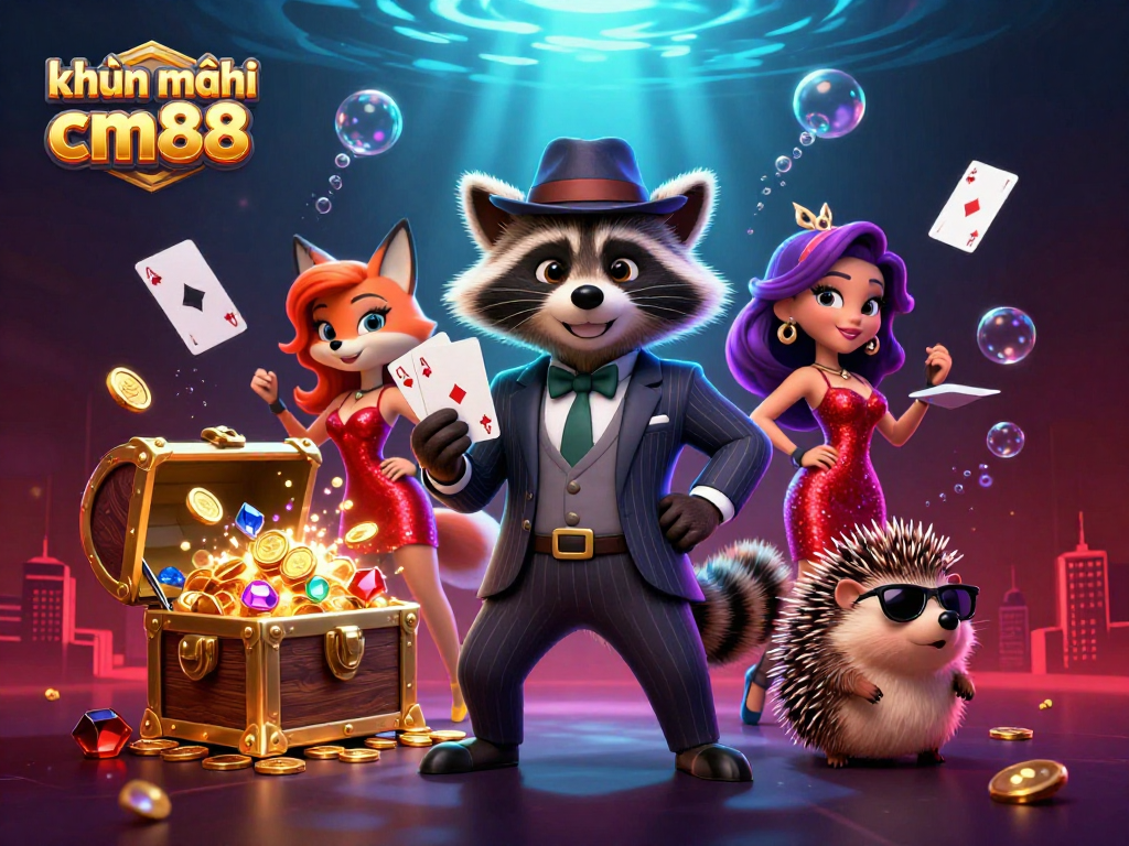 Engage with the exciting khuyến mãi cm88 while enjoying a vibrant casino scene with dynamic characters.
