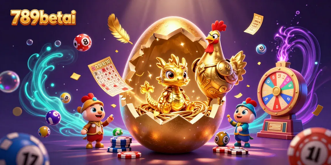 Engage with 789betai's vibrant lottery scene featuring floating colorful balls and golden ticket effects.
