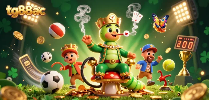 Experience thrilling gambling fun with tg88ac’s unique characters and casino elements in this vibrant scene.